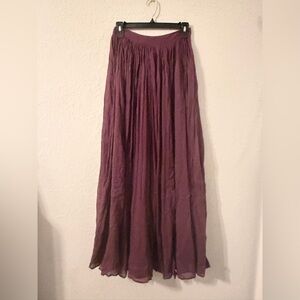 Size 0 Boho Plum Crinkle Maxi Skirt Pins & Needles enchanted fairycore-E